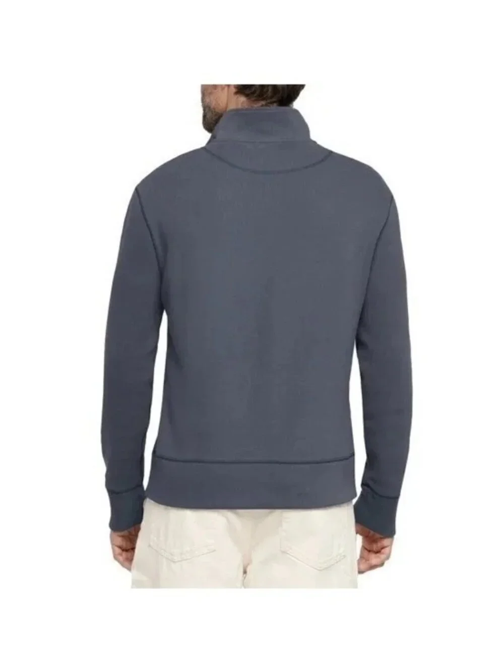 Banana Republic Men's XL Navy Half-Zip Pullover Sweater 84% Cotton n1289